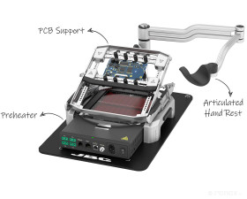 Wieloosiowy system naprawczy do PCB o max wymiarach 13x13cm