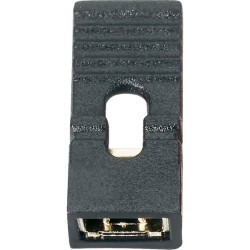 Fischer Elektronik CAB 9 G S Pull Tab Jumper 1x2 2.54mm Pitch Gold Plated Black