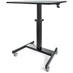 StarTech.com STSCART2 Mobile Standing Desk - Portable Sit Stand Ergonomic Heigh
