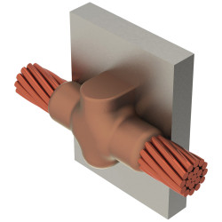Mufa kablowa, seria: Cadweld, kabel: 25mm², łącznik: Proste, materiał: Grafit