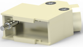 D-Sub connector housing, size: 1 (DE), angled 45°, cable Ø 4 to 13 mm, zinc die casting, silver, 1478763-9
