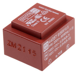 Transformator do druku 12V ac 230V ac 2 wyjścia THT 1VA