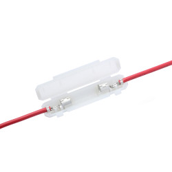 Oprawa bezpiecznikowa montowana na przewodzie Przelotowa rozmiar: 6x30/6.35x32mm 15A 500V ac/dc RS PRO