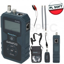 OUTLET Tester kabli sieciowych RJ45 + BNC PREMIUM z pomiarem PoE i długości przewodu FORSCHER FS8109
