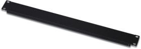 Blind cover, steel, (W x H) 483 x 44 mm, black, DN-19 BPN-01-SW