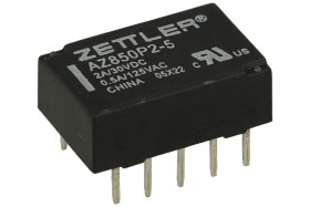 Przekaźnik; bistabilny; AZ850P2-5; 5V; DC; 2 styki przełączne; 2 cewki; 0,5A; 125V AC; 1A; 30V DC; do gniazda; do druku (PCB); Z