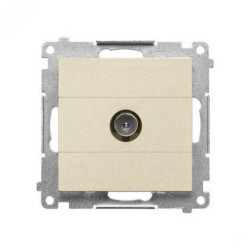 Simon 55 Gniazdo antenowe TV pojedyncze (moduł). Do instalacji indywidualnych Szampański mat TAK1.01/144