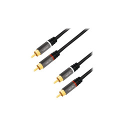 Kabel 2xRCA 0,5m LOGILINK Premium