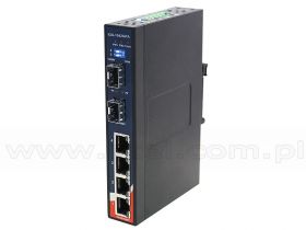 IGS-1042GPA, Switch przemysłowy niezarządzalny, DIN, 4x 10/1000 RJ-45 + 2x 1000 SFP, obudowa slim