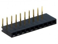 PS-10K Gniazdo PS do druku 10 pin (do listew PH 2.54) , jednorzędowe, katowe