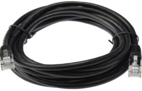 Patchcord FTP czarny, kat. 5e, długość 1m