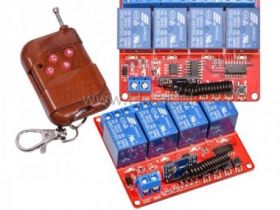 Przekaźnik 4x; 5V + pilot 433Mhz 2 tryby pracy