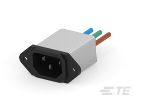 Filtr wejściowy złącza IEC 6A TE Connectivity Montaż na kołnierzu