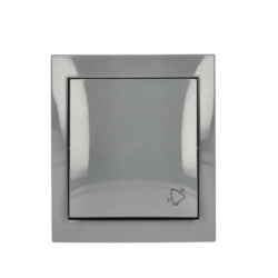 Simon Aquaclick Przycisk dzwonek natynkowy, IP44, 10AX, 250V, zaciski śrubowe ciemnoszary ACD1/18