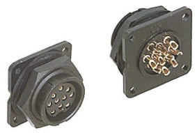 Złącze wielostykowe przemysłowe 10-pinowe, panelowe Gniazdo Switchcraft