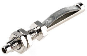 Adapter z wtykiem bananowym Męski Połączenie lutowane typ Wtyk bananowy Srebrny Hirschmann Test & Measurement rozmiar