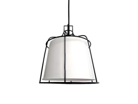 Lampa wisząca DRITTO w stylu skandynawskim z metalowym białym kloszem LP-123/1P S WH Light Prestige
