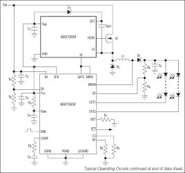 MAX15054 High-Side MOSFET Driver for HB LED Drivers and DC-DC Applications