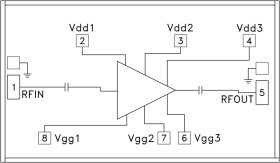 Low Noise Amplifier Chip, 23 - 32 GHz
