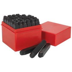 Sealey AK8297 Letter &amp; Number Punch Set 36pc 8mm