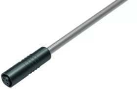 Sensor actuator cable, M8-cable socket, straight to open end, 3 pole, 2 m, PVC, black, 4 A, 79 3410 42 03