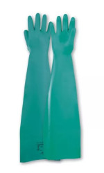 Rękawice robocze rozmiar: 9 materiał: Nitryl zastosowanie: Chemical Resistant, General Purpose