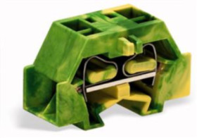 4-wire end terminal, spring-clamp connection, 0.08-2.5 mm², 1 pole, 24 A, 6 kV, yellow/green, 261-357