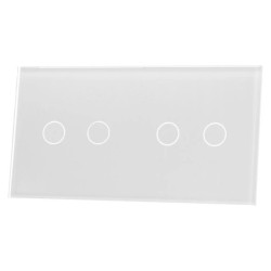 Livolo BIAŁY PANEL SZKLANY 2+2 Livolo 7022-61