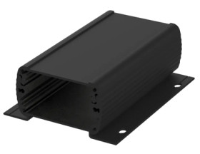 Aluminum enclosure kit, (L x W x H) 57 x 100 x 32 mm, black, IP65, 84306100.HMT1