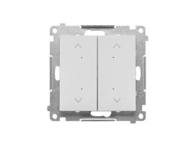 SIMON 55 Wyłącznik zwierny przycisk żaluzjowy podwójny elektroniczny jasnoszary mat TEZ2.01/114 KONTAKT SIMON