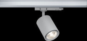 96561 ProRail3 rail spotlight Kratos, 50°, 1000 lm, 9 W, 3000 K, silve