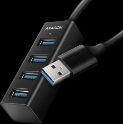 HUE-M1A USB 3.0, 4-port hub, 4xA USB-A cable, 20 cm