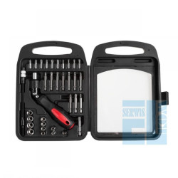 ZESTAW WKRĘTAKÓW PRECYZYJNYCH 34 ELEMENTY Z GRZECHOTKĄ 8148