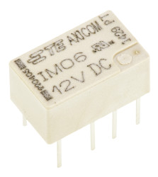 Przekaźnik sygnału, 12V dc, 2 A, DPDT, 2-polowy, montaż PCB, TE Connectivity IM