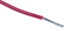 Przewód o podwyższonej odporności PVC Czerwony, 250m 0,34 mm² 7/0,25 mm, 250 V, -40 → +105C, Ø 1.45mm, RS PRO