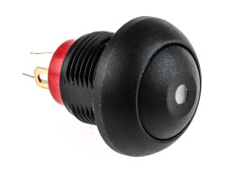 Przycisk miniaturowy Chwilowy SPST średnica wycięcia 12.9mm, montaż panelowy KNITTER-SWITCH