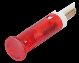 QS81XXHR220 Indicator LED, 220 V AC, 8 mm, FASTON, red