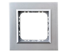 SONATA Ramka pojedyncza aluminium / srebrna metal R-1RAC/35/38