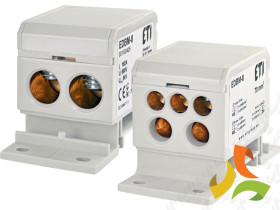 Blok rozdzielczy 1-biegunowy 192A (2x4-70 mm2/2x4-35 mm2+3x25-25 mm2) TH35 szary EDBM-8 001102425 ETI