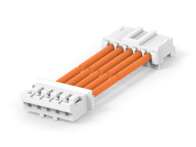 Kabel przewód-płytka, 300 V, raster: 2.5mm, 300mm, Pomarańczowy