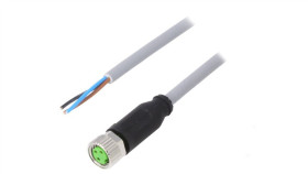 Złącze Okrągłe M8 Żeńskie Proste Z Wolnym Końcem Przewodów 3Pin...