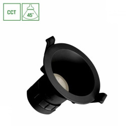 FIALE CORE COMPLETE DOWNLIGHT 7W CCT 230V 45ST IP20 UGR19 FI90X85MM CZARNY OKRĄGŁA