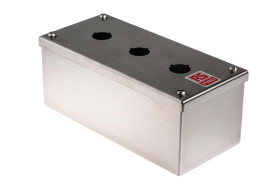 Obudowa kasety sterowniczej RS PRO 3-otworowa Ø 22mm IP66, IP69K