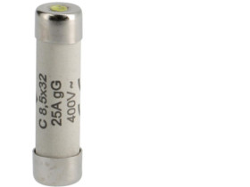 Wkładka bezpiecznikowa cylindryczna C 8,5x32mm gG 25A 400VAC L8532C25 HAGER