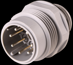 N6R AM 2 D 6-pin + PE panel plug, connectors, solderable