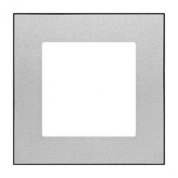 Simon 55 Ramka 1-krotna DUO Aluminium, podstawa czarna TRD1.149/143