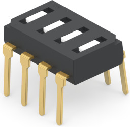 DIP switche, Off-On, 4 pole, straight, 100 mA/50 VDC, 1825006-5