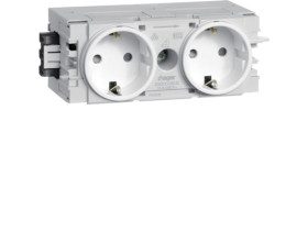 tehalit.WA Gniazdo Schuko 2-kr wtycz.zacisk C-Profi l białe GS20009010 HAGER