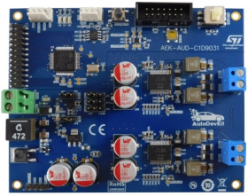 Płytka ewaluacyjna AVAS Solution Based on SPC582B60E1 Chorus Family MCU and FDA903D Class D Audio Amplifier,