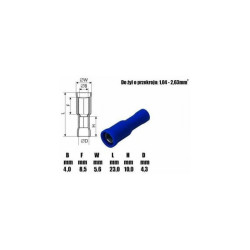 Konektor okr.żeń.izol. KFOIB-4 nieb. gniazdo